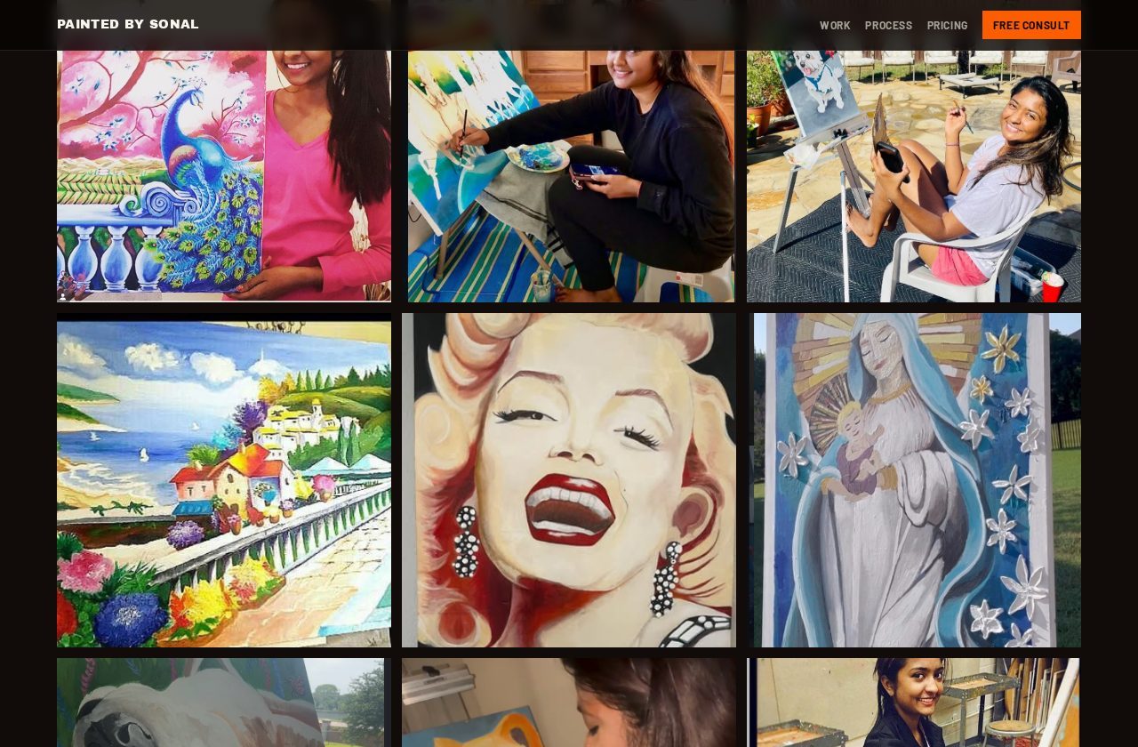 Filterable mural gallery of real completed work