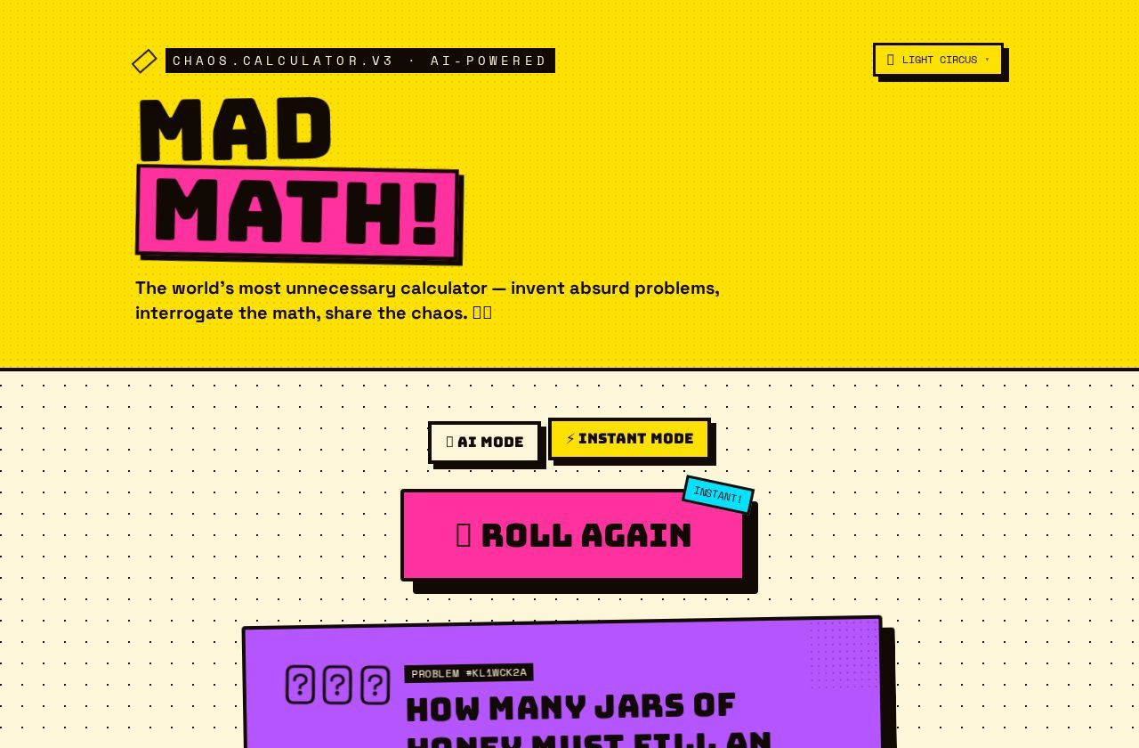 A generated hypothetical with the math worked out