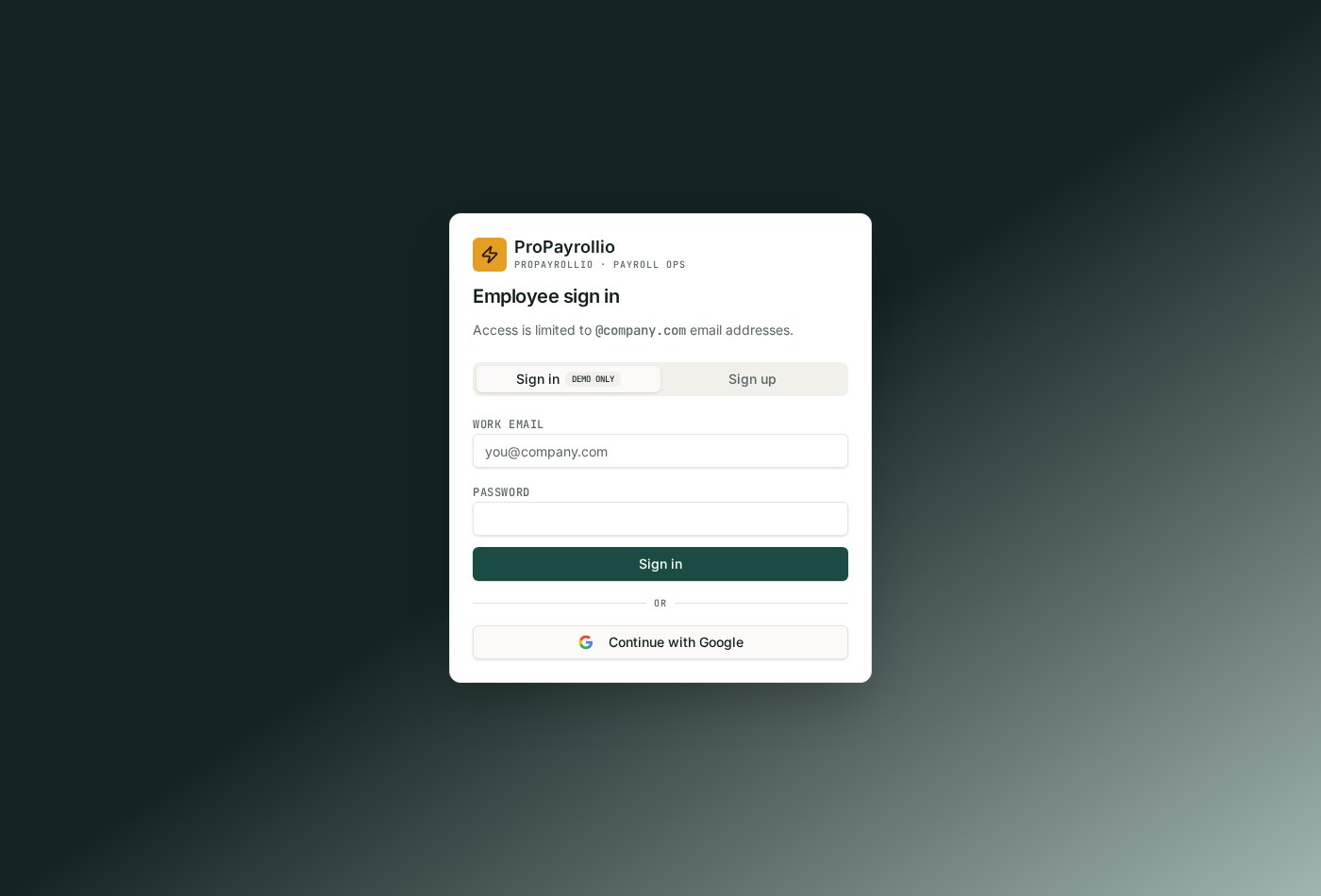 ProPayrollio website screenshot