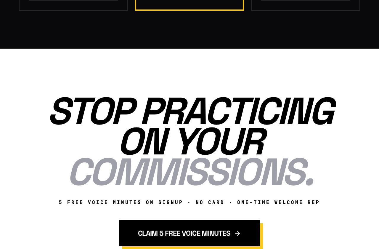Free voice minutes on signup — no card required